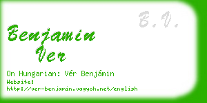 benjamin ver business card