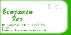 benjamin ver business card